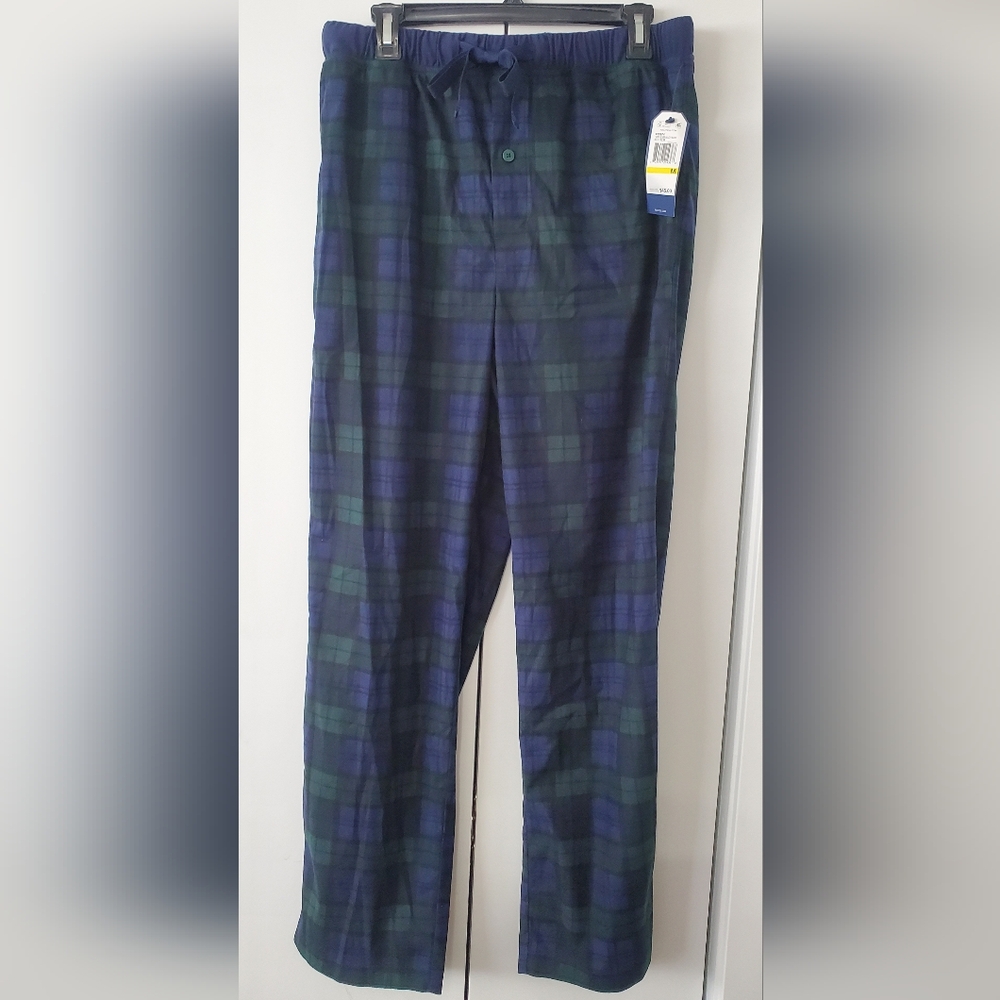 Men's Blue and Green Plaid Pants